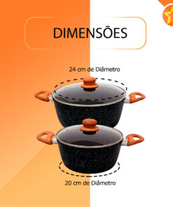 Jogo De Panelas De Indução E Gás 5 Peças Viena Al162