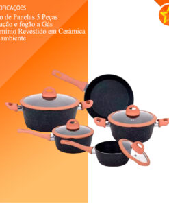 Jogo De Panelas De Indução E Gás 5 Peças Viena Al162