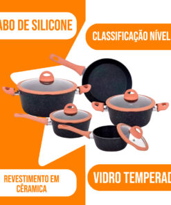 Jogo De Panelas De Indução E Gás 5 Peças Viena Al162