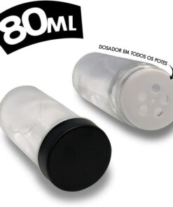 Porta Temperos Giratório Preto 12 Potes Belakaza