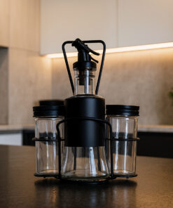 Galheteiro Vidro e Inox 200ml Belovidro