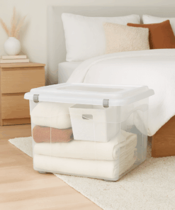 armazenamento recipiente caixote Caixa Multiuso Organizadora Transparente