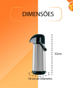 Termolar Garrafa Térmica Lumina 1 Litro Inox