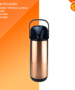 GARRAFA TERMICA LUMINA 1L INOX GOLD TERMOLAR