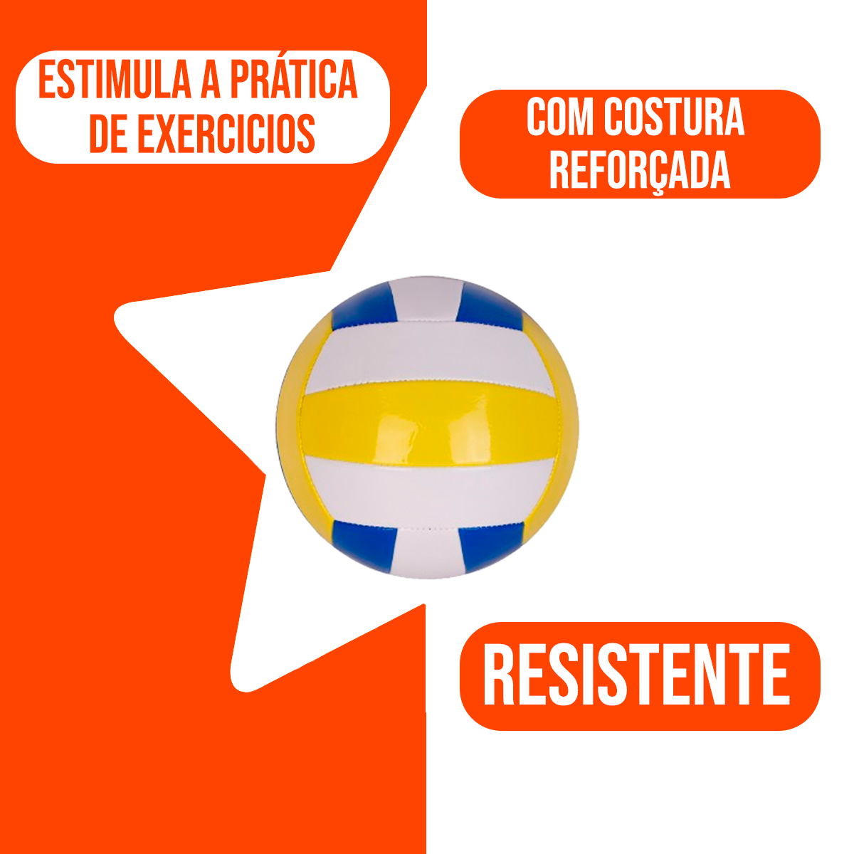 BOLA DE VOLEI DE PRAIA 33CM WX4496 WELLMIX