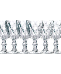 Jogo de Taça de Vidro Diamond 340mL Wellmix