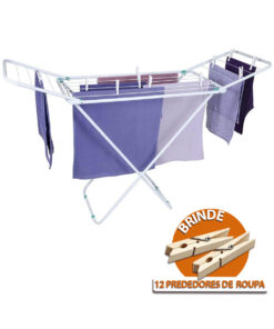 Varal De Chão Abas Slim Dobrável Retrátil Aço Reforçado Mor