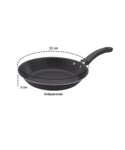 Frigideira Dia A Dia 22 Cm Francesa Antiaderente Preto