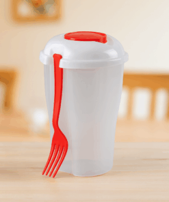 Copo Para Salada Com Garfo E Reservatório De Molho Fartex