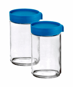 REF: 1989 Conjunto Potes de Vidro Empilhável 5 Peças