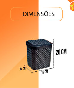 LIXEIRA DE PIA RATTAN C TPA PR