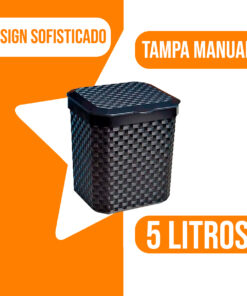 LIXEIRA DE PIA RATTAN C TPA PR