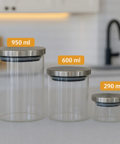 Jogo 3 Potes Herméticos de Vidro Belovidro