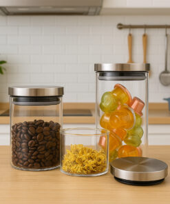 Jogo 3 Potes Herméticos de Vidro Belovidro