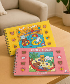 Livro Comfy sobre mesa