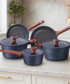 Jogo de Panelas Alumínio Injetado 5 Peças Cinza MTA