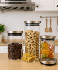 Jogo 4 Potes Herméticos de Vidro Belovidro