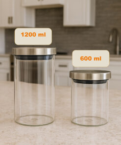 conjunto de potes com condimentos.capacidade