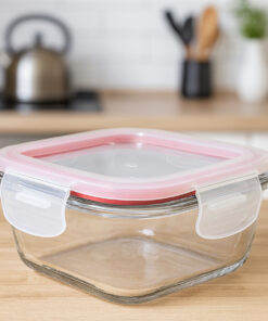 POTE DE VIDRO QUADRADO 520 ML