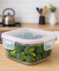 POTE DE VIDRO QUADRADO 520 ML