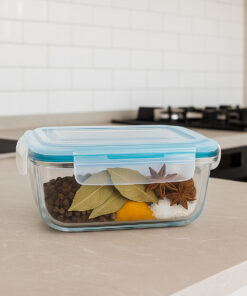 pote Vidro Azul con 370ml