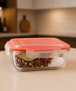 pote Vidro VErmelho con 370ml