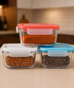 potes de vidro juntos