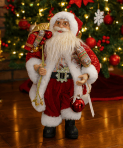 Papai Noel Decorativo com Presentes 30cm Casa Natale