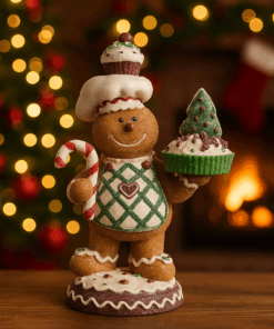 Boneco de Gengibre em Resina de 24cm Casa Natale