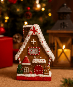Casinha Gingerbread de Resina 18cmx10cm Casa Natale