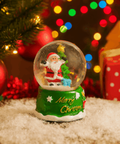 Globo de Neve Natalino Decorativo 4,5x4,5x6cm Casambiente