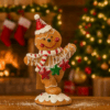 Boneco Gingerbread de Natal em Resina 14 cm Casa Natale