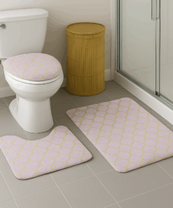 Jogo de Tapetes para Banheiro 3 Peças Antiderrapante 50x80