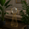 Globo de Vidro e Base de Ferro Decorativa Moderna