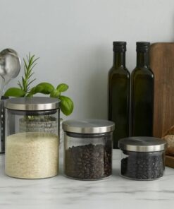 Jogo 3 Potes Herméticos de Vidro Belovidro