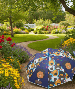 Guarda-Chuva Infantil com Estampa de Ursinhos 80cm
