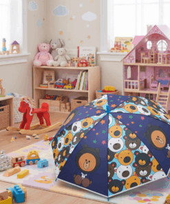 Guarda-Chuva Infantil com Estampa de Ursinhos 80cm