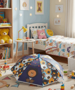 Guarda-Chuva Infantil com Estampa de Ursinhos 80cm