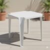 Mesa Plástica Branca Quadrada Plastex Cabo Branco